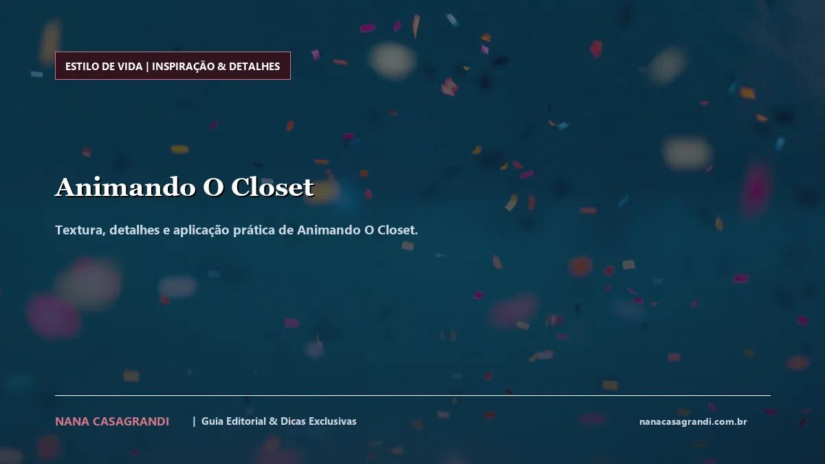 Detalhes de textura e aplicação do Animando O Closet