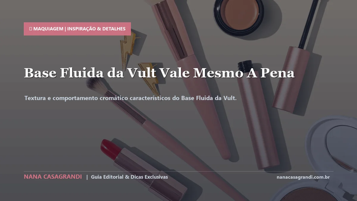Detalhes de textura e aplicação do Base Fluida da Vult