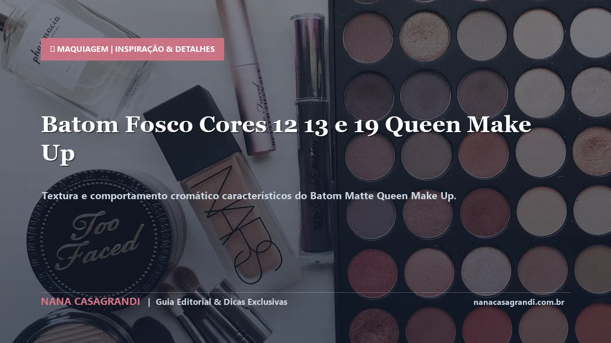 Detalhes de textura e aplicação do Batom Matte Queen Make Up