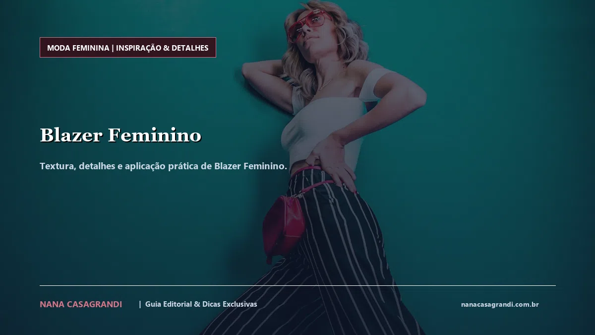 Detalhes de textura e aplicação do Blazer Feminino