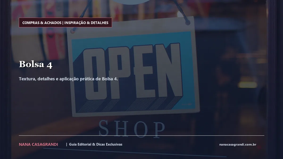 Detalhes de textura e aplicação do Bolsa 4
