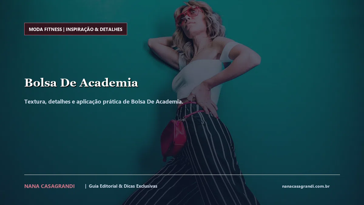 Detalhes de textura e aplicação do Bolsa De Academia