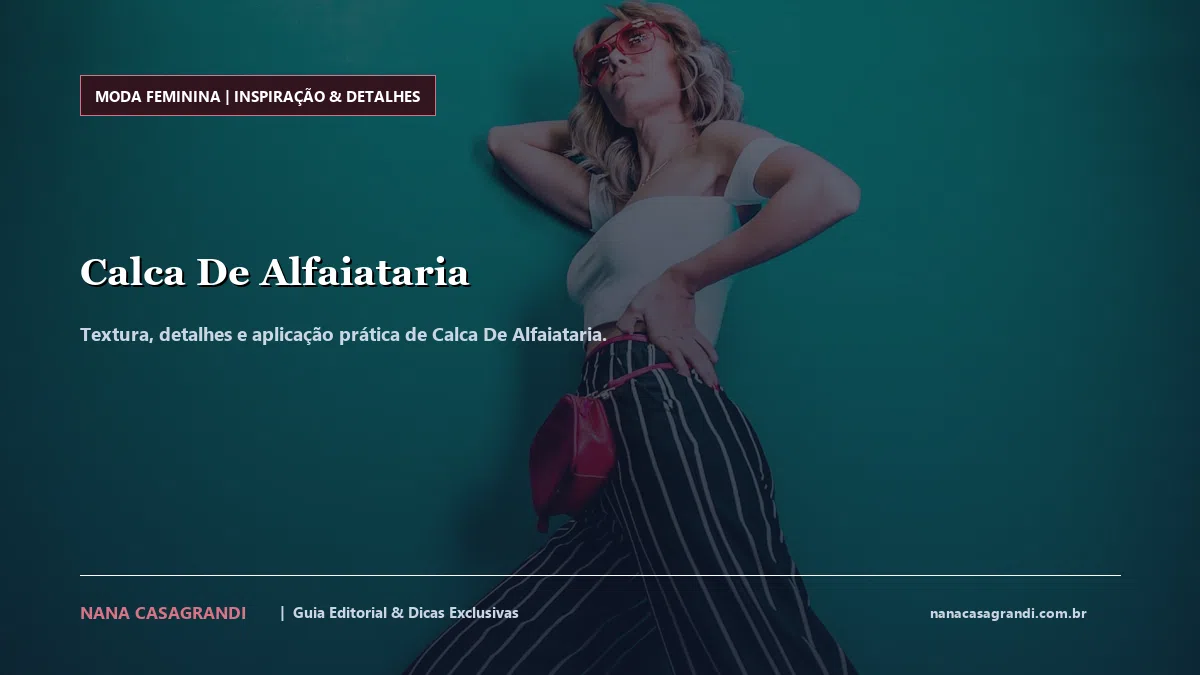 Detalhes de textura e aplicação do Calca De Alfaiataria