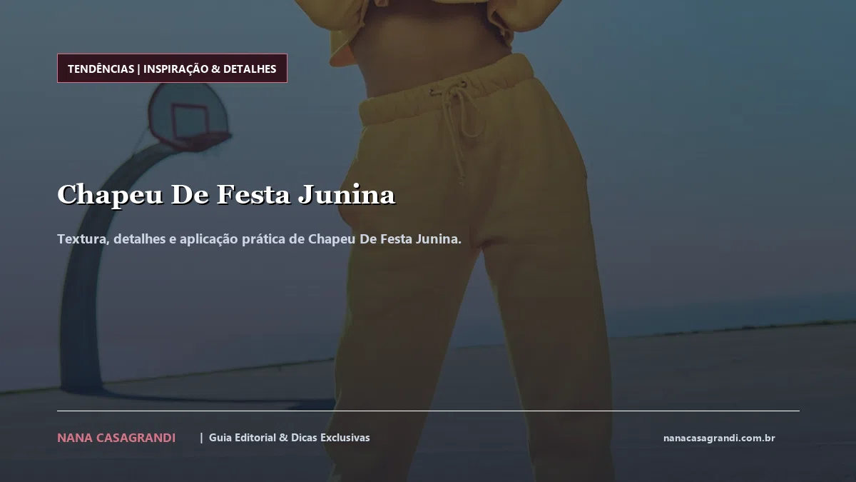 Detalhes de textura e aplicação do Chapeu De Festa Junina