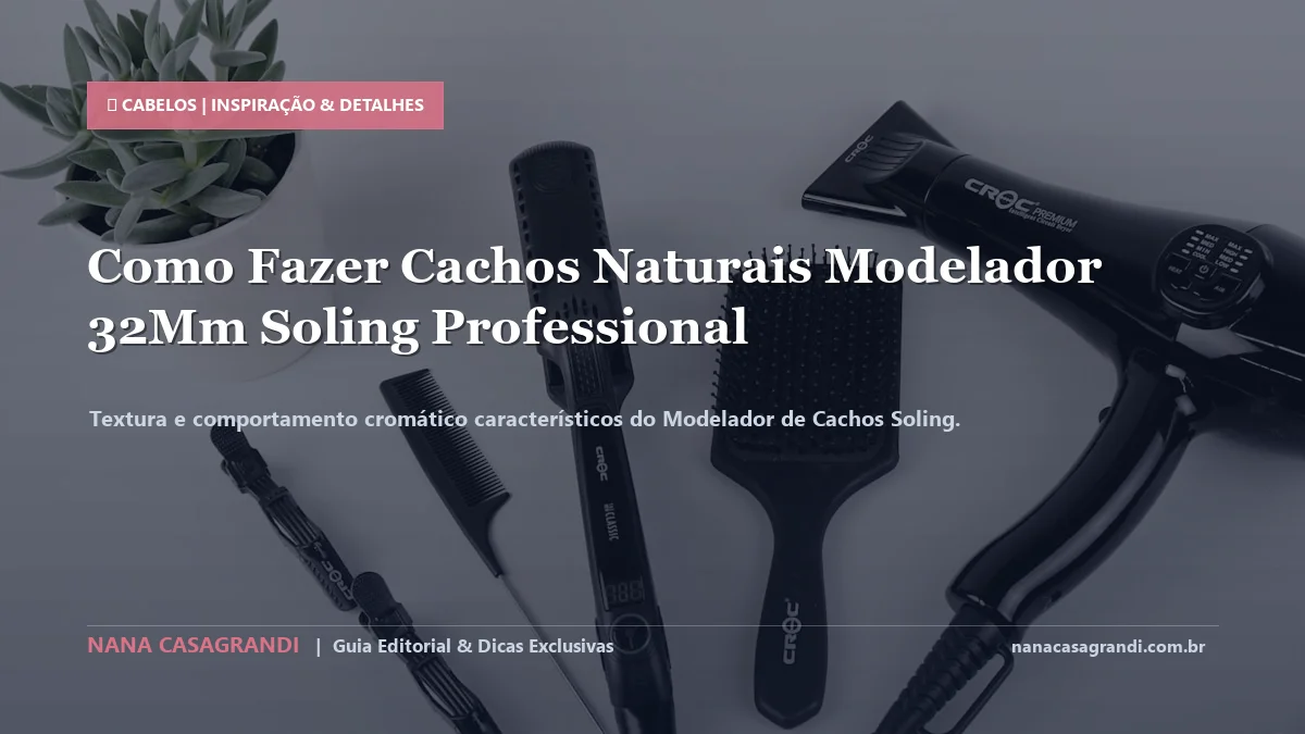 Detalhes de textura e aplicação do Modelador de Cachos Soling