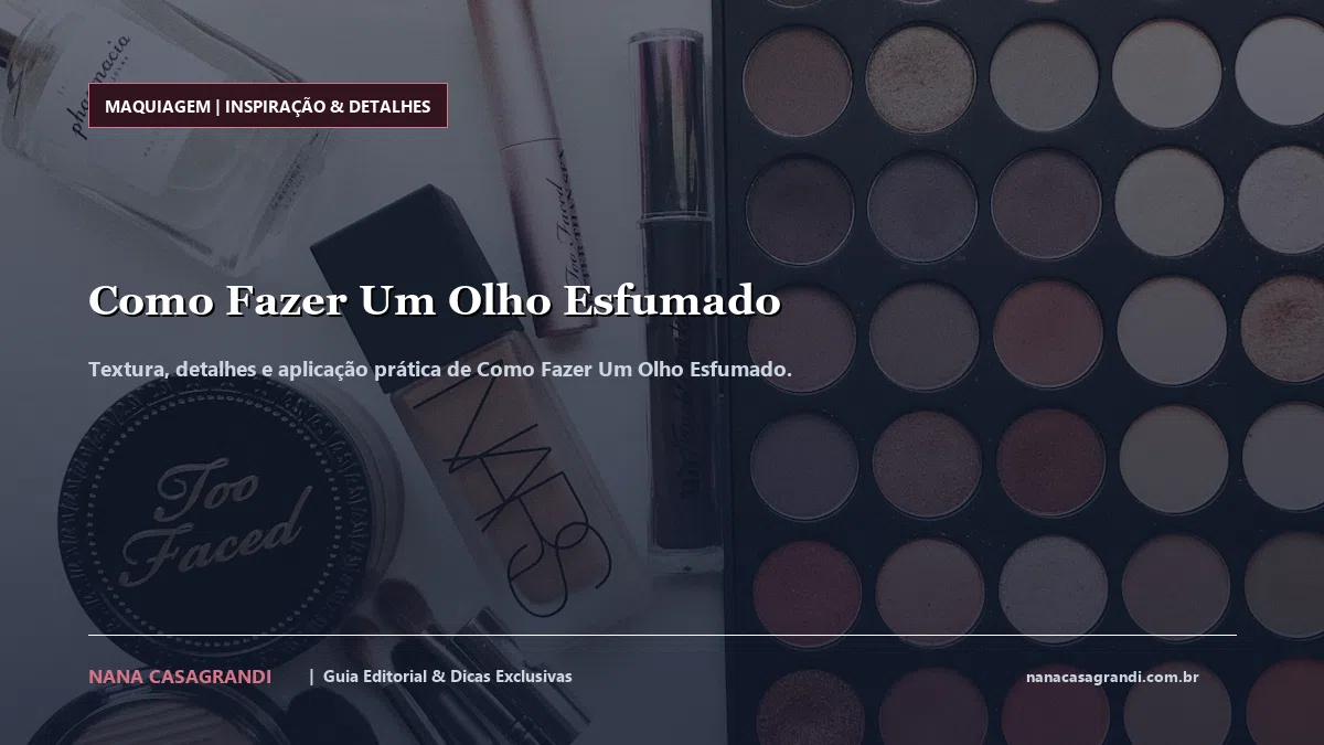 Detalhes de textura e aplicação do Como Fazer Um Olho Esfumado