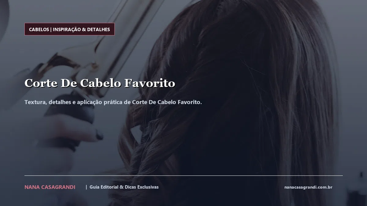 Detalhes de textura e aplicação do Corte De Cabelo Favorito