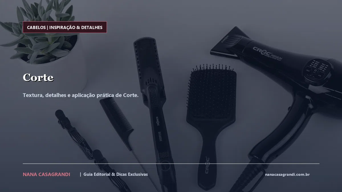 Detalhes de textura e aplicação do Corte
