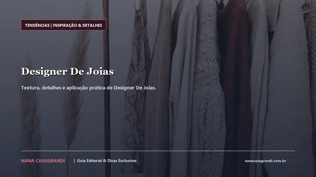 Detalhes de textura e aplicação do Designer De Joias