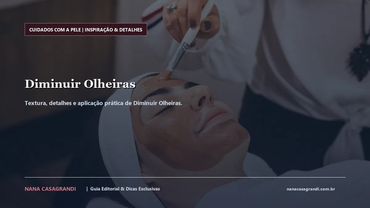 Detalhes de textura e aplicação do Diminuir Olheiras