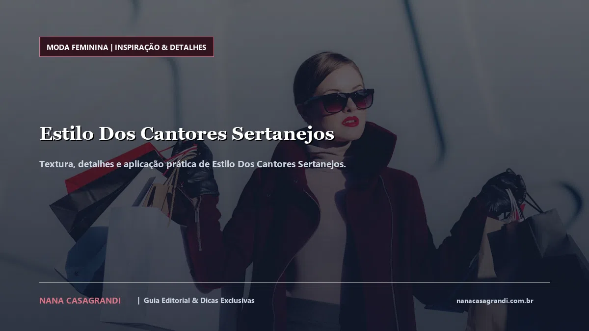 Detalhes de textura e aplicação do Estilo Dos Cantores Sertanejos