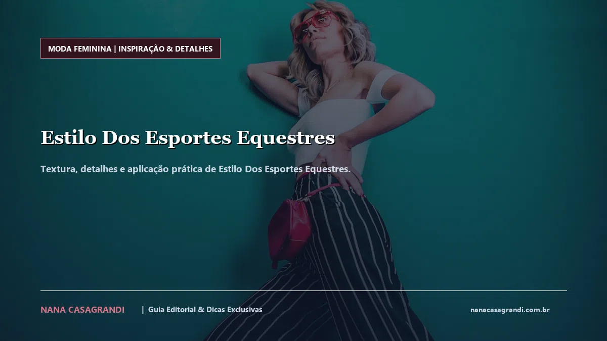 Detalhes de textura e aplicação do Estilo Dos Esportes Equestres
