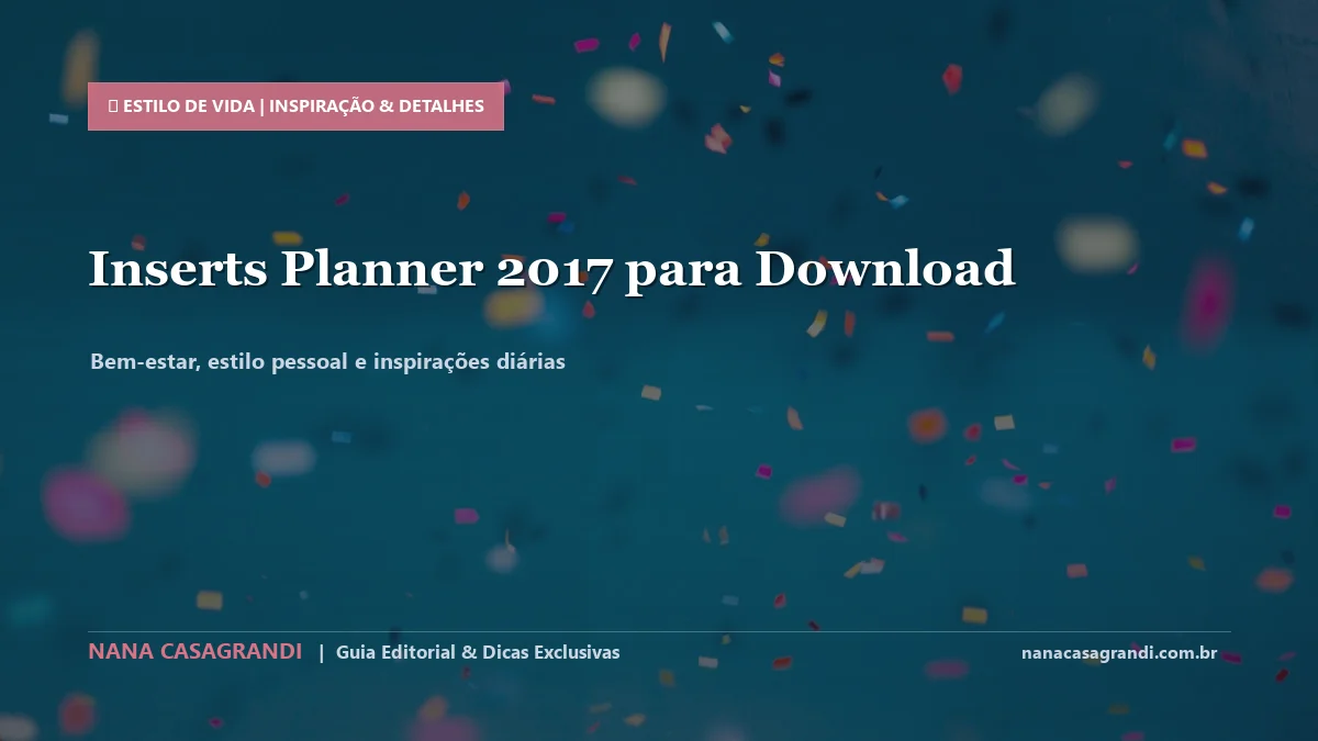Detalhes de textura e aplicação do Inserts de Planner para Imprimir