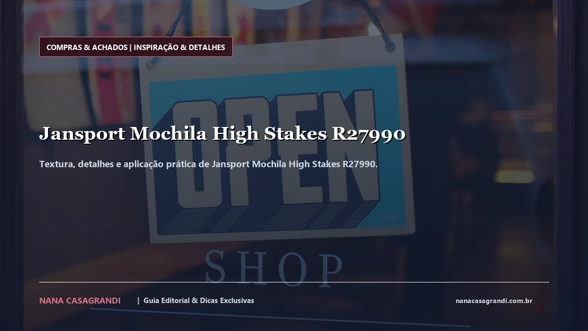 Detalhes de textura e aplicação do Jansport Mochila High Stakes R27990