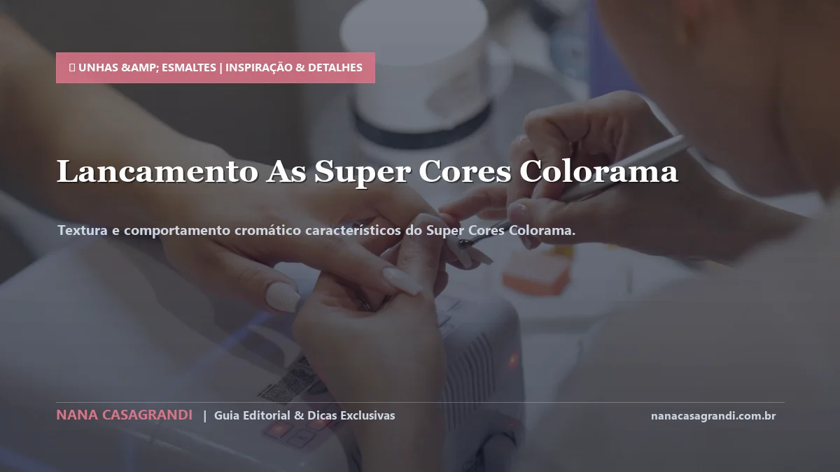 Detalhes de textura e aplicação do Super Cores Colorama