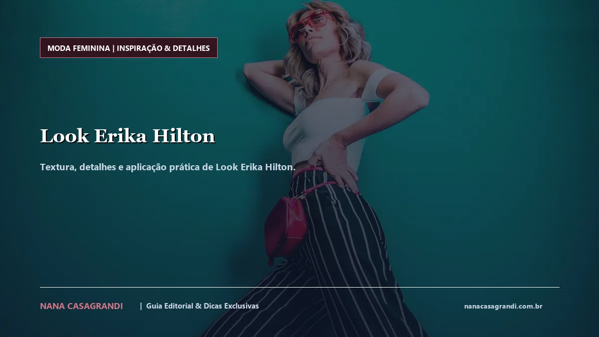 Detalhes de textura e aplicação do Look Erika Hilton