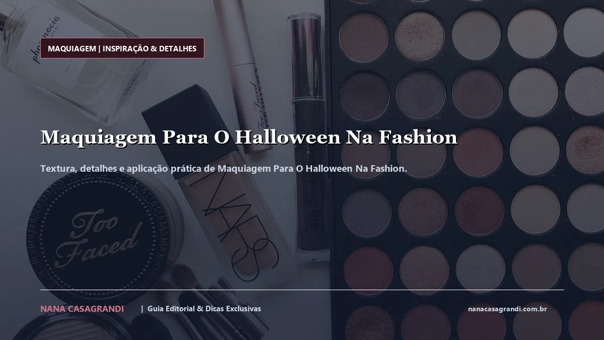 Detalhes de textura e aplicação do Maquiagem Para O Halloween Na Fashion