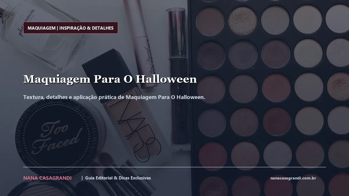Detalhes de textura e aplicação do Maquiagem Para O Halloween