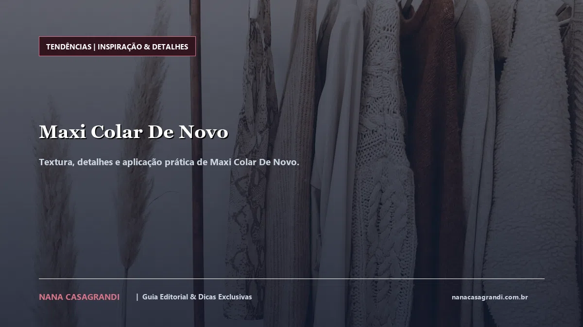 Detalhes de textura e aplicação do Maxi Colar De Novo