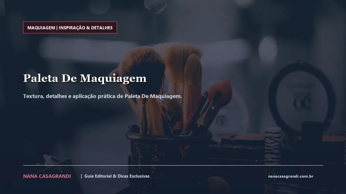 Detalhes de textura e aplicação do Paleta De Maquiagem