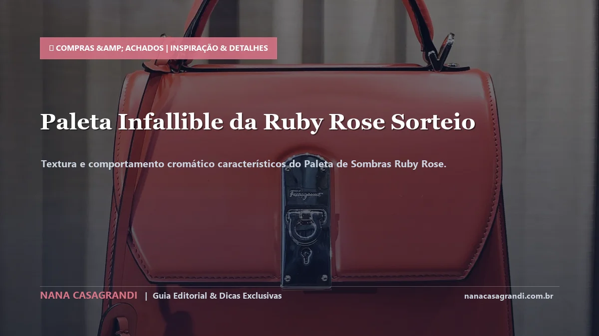 Detalhes de textura e aplicação do Paleta de Sombras Ruby Rose