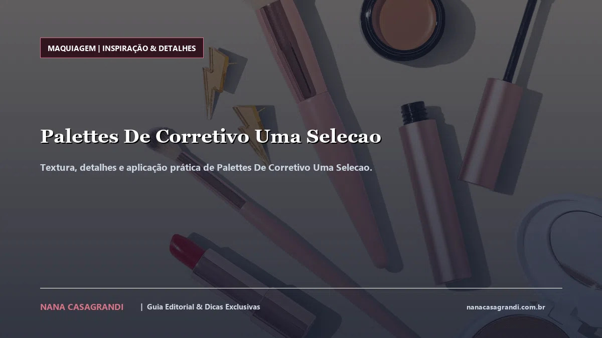 Detalhes de textura e aplicação do Palettes De Corretivo Uma Selecao