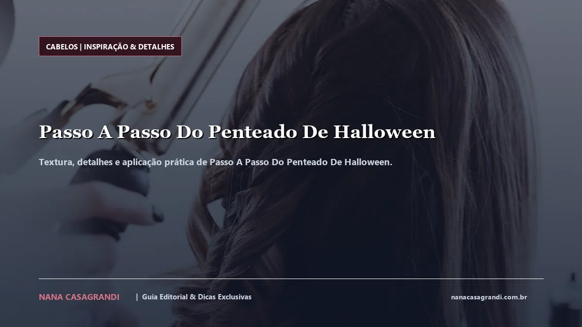Detalhes de textura e aplicação do Passo A Passo Do Penteado De Halloween