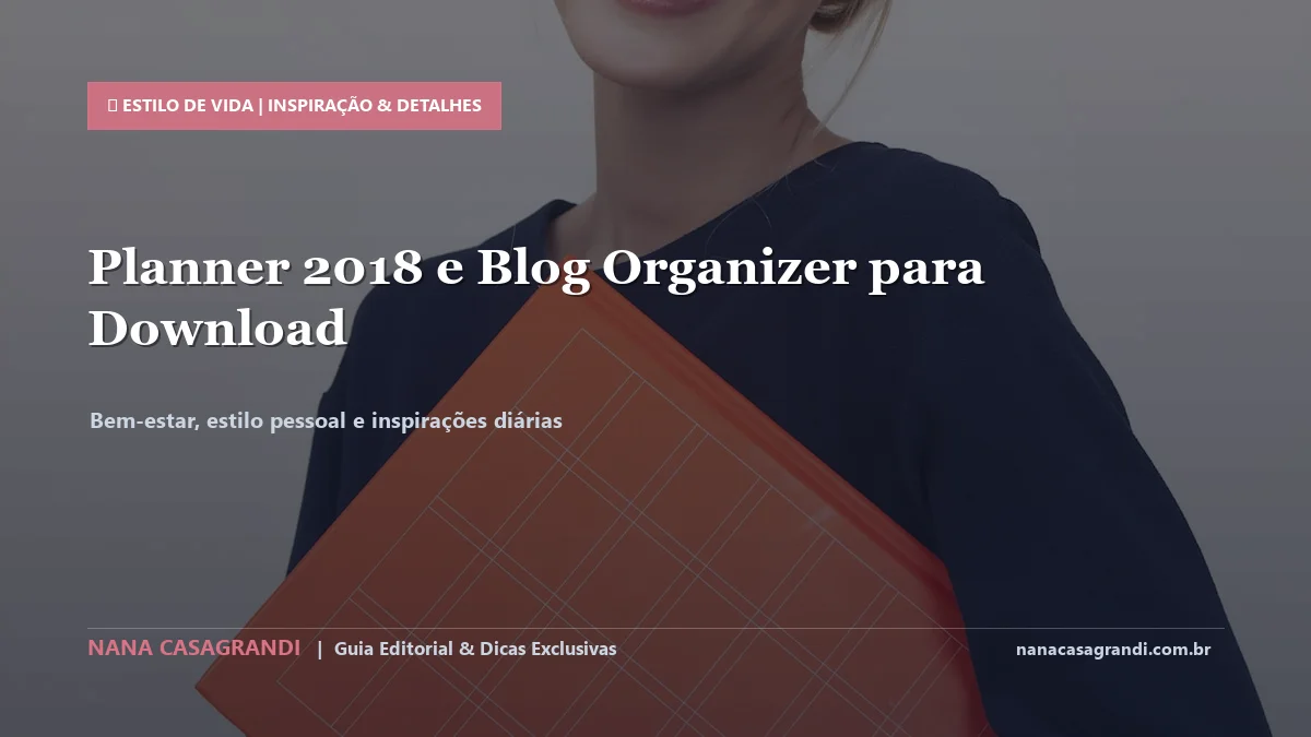 Detalhes de textura e aplicação do Planner de Organização Pessoal