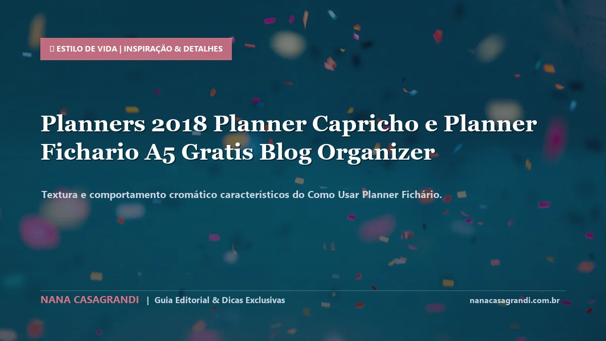 Detalhes de textura e aplicação do Como Usar Planner Fichário
