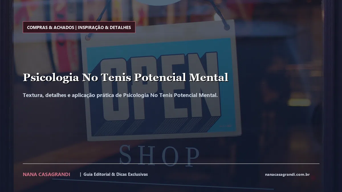 Detalhes de textura e aplicação do Psicologia No Tenis Potencial Mental