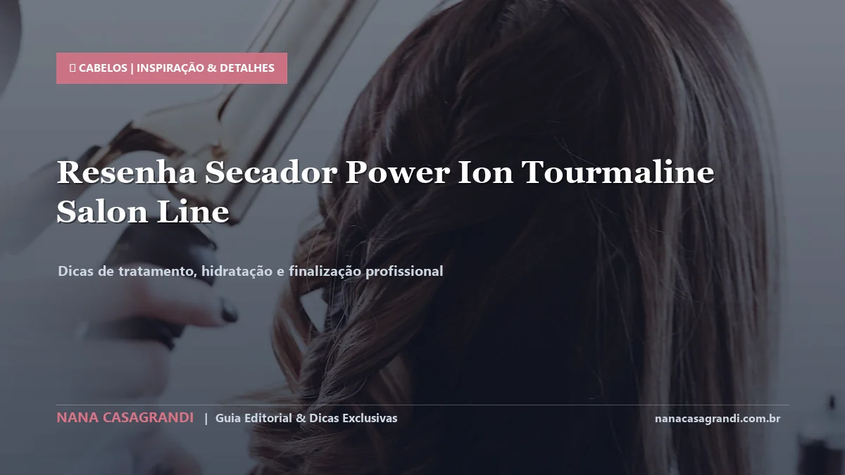Detalhes de textura e aplicação do Secador Power Ion Tourmaline Salon Line