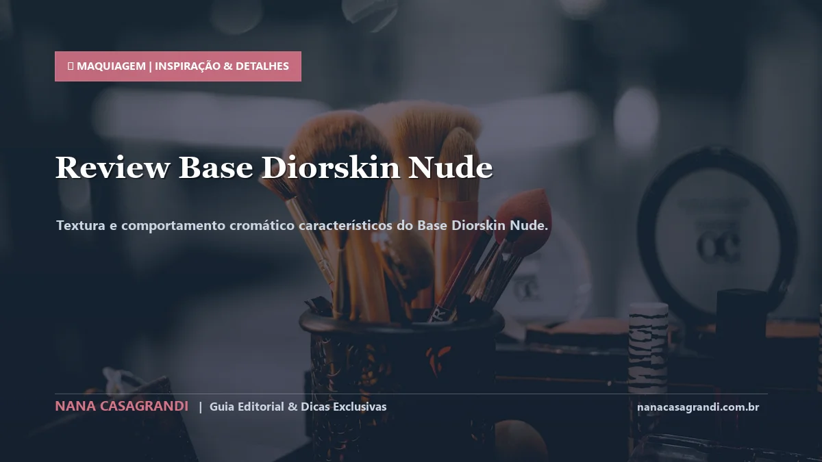 Detalhes de textura e aplicação do Base Diorskin Nude
