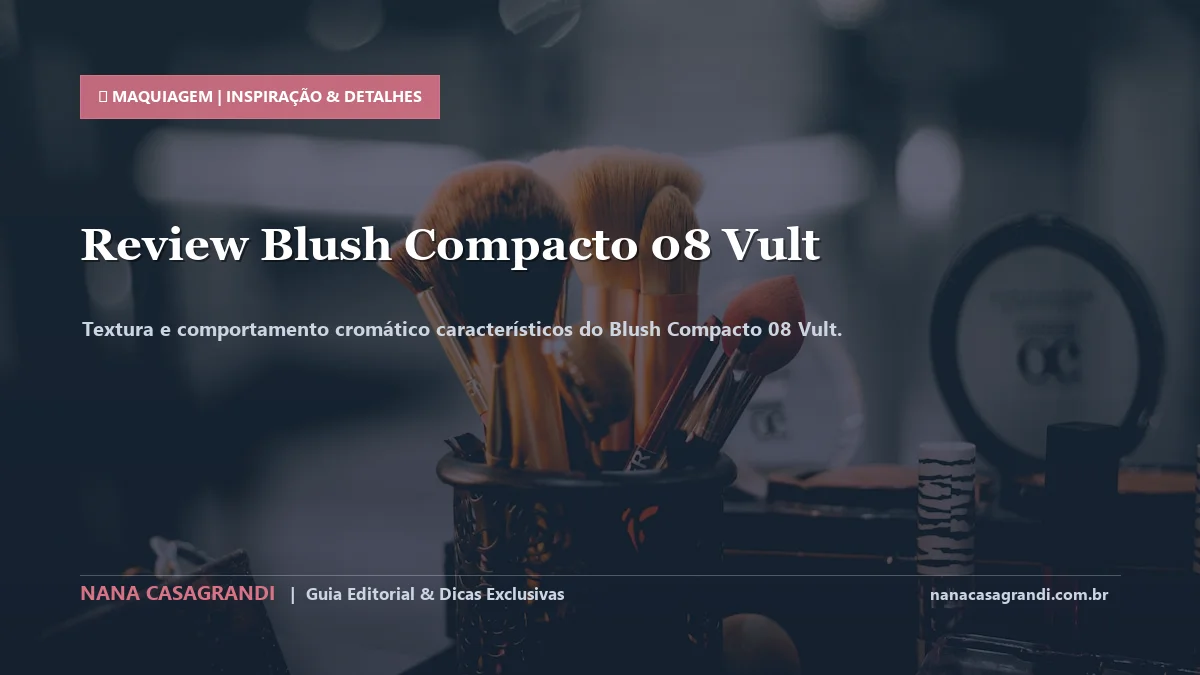 Detalhes de textura e aplicação do Blush Compacto 08 Vult