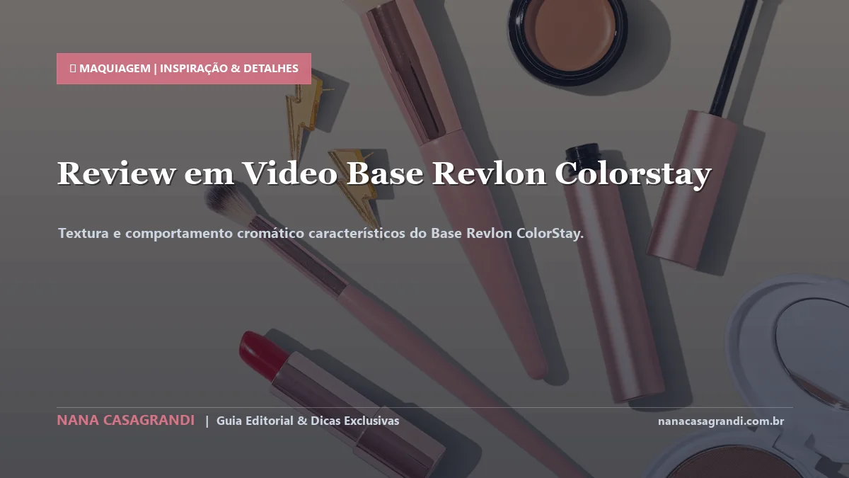 Detalhes de textura e aplicação do Base Revlon ColorStay