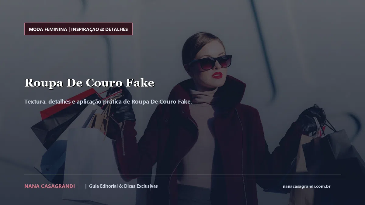 Detalhes de textura e aplicação do Roupa De Couro Fake