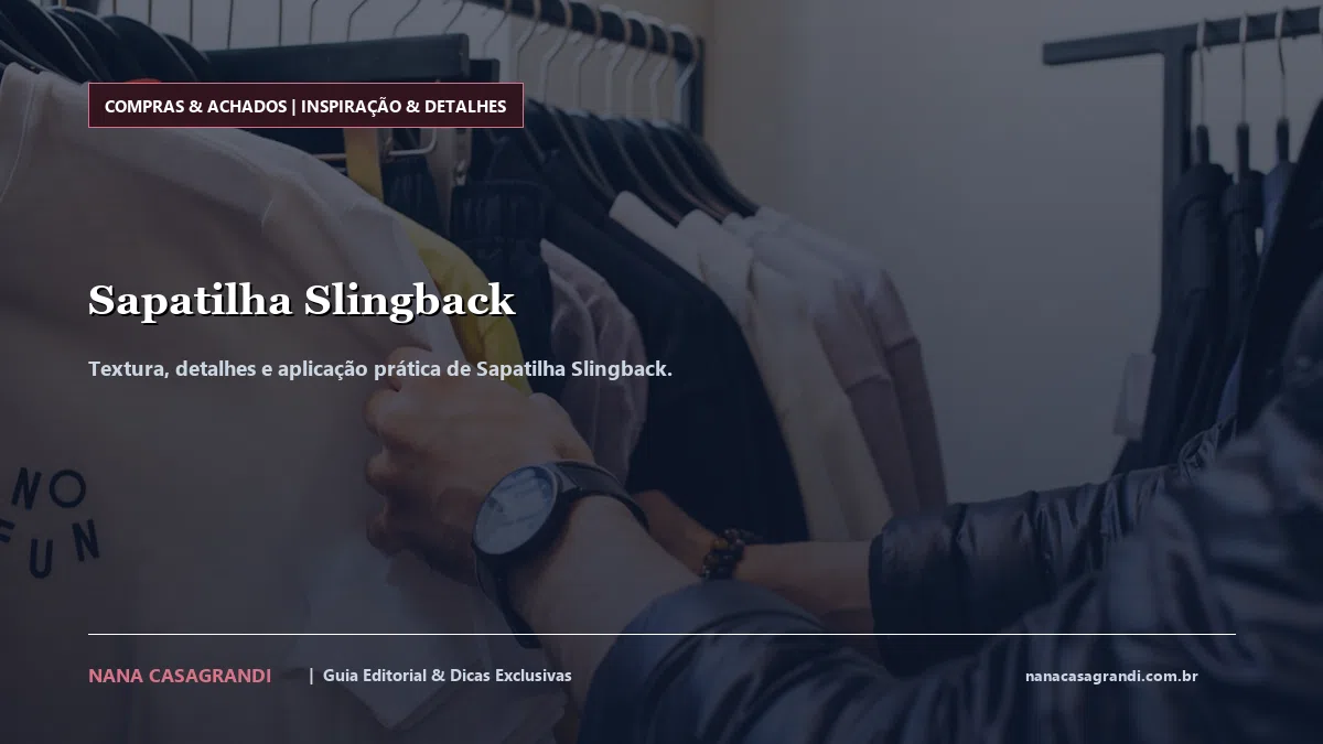 Detalhes de textura e aplicação do Sapatilha Slingback