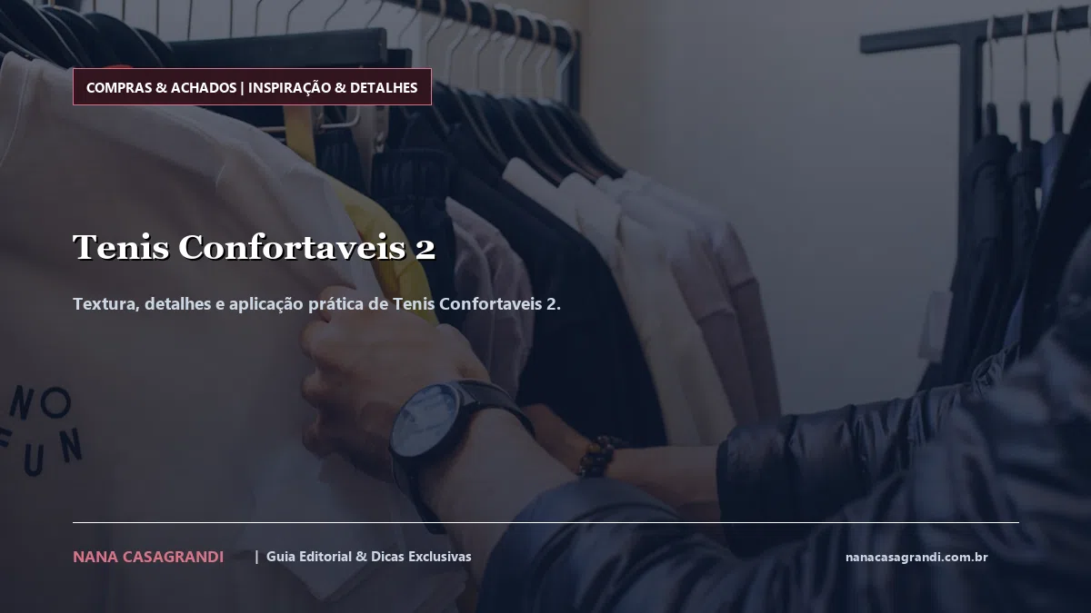 Detalhes de textura e aplicação do Tenis Confortaveis 2