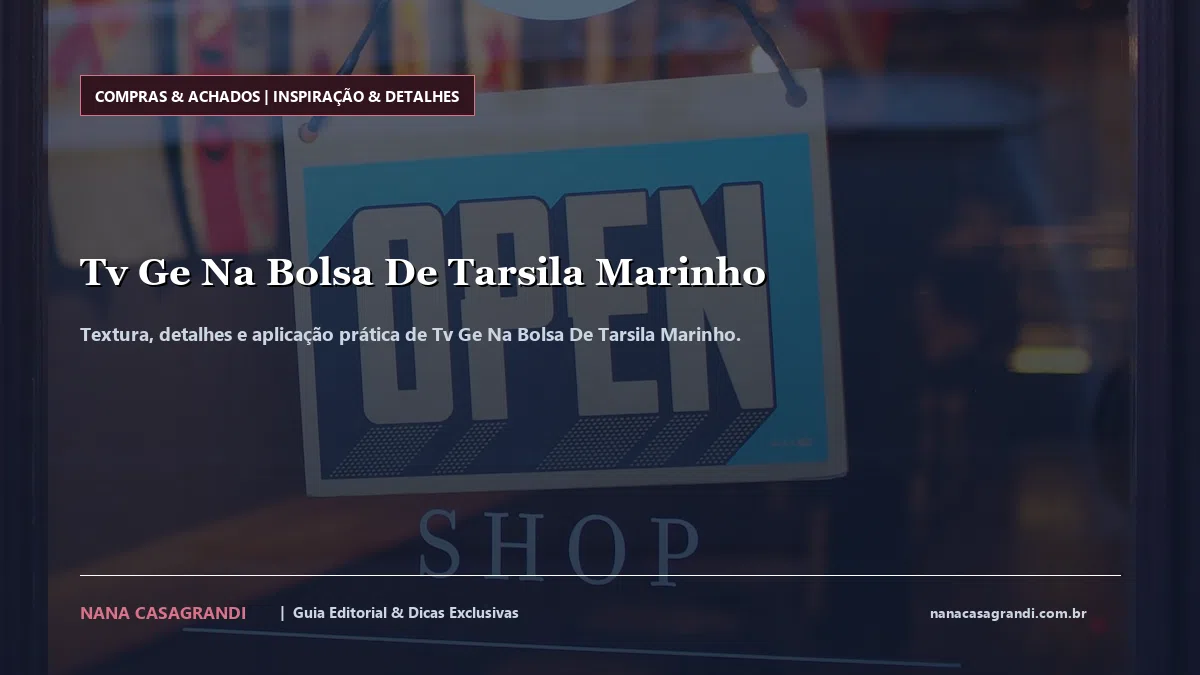 Detalhes de textura e aplicação do Tv Ge Na Bolsa De Tarsila Marinho