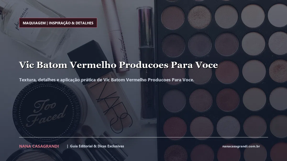 Detalhes de textura e aplicação do Vic Batom Vermelho Producoes Para Voce