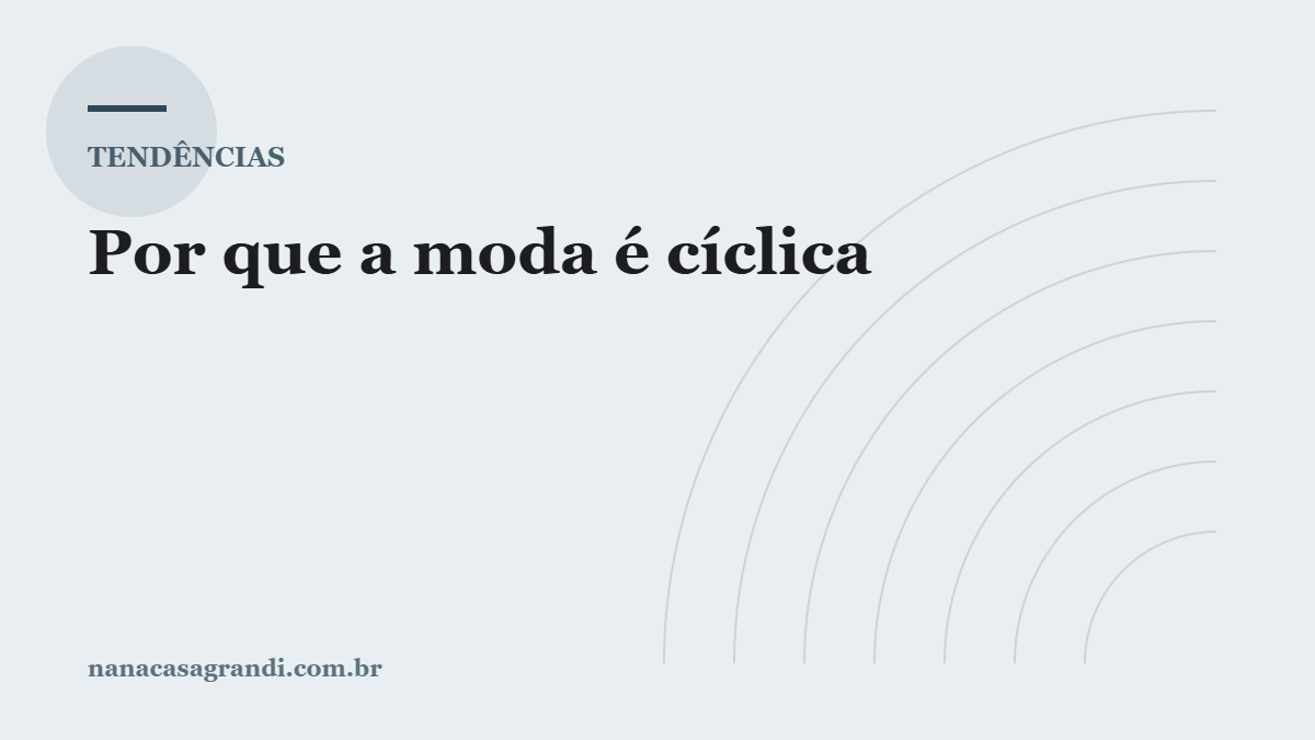 Por que a moda é cíclica: o ciclo de 20 anos e o que sempre volta